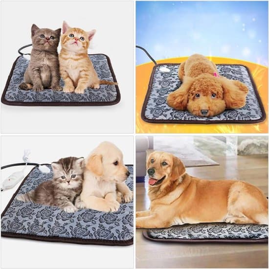 45x45cm Waterproof Adjustable Electric Pet Heating Pad for Cats & Dogs, Upgraded Heating Blanket with Bite-Resistant Cord