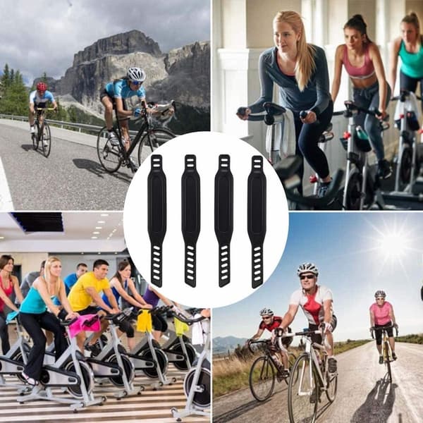 Exercise Bike Pedal Straps - Non-Slip Straps, Adjustable Length - Bicycle Pedal Accessories.