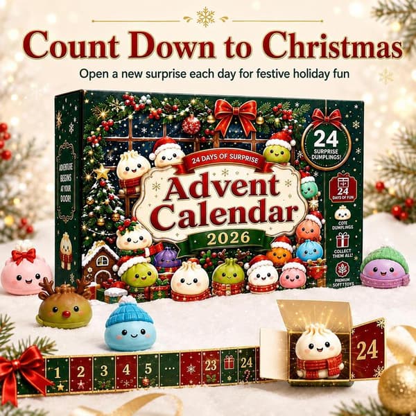 Squishy Advent Calendar 2026, 24 Soft Mini Figures for Christmas Countdown, Soft Squeezable Mini Toys for Daily Countdown Fun, Christmas Stocking Stuffers[LM]