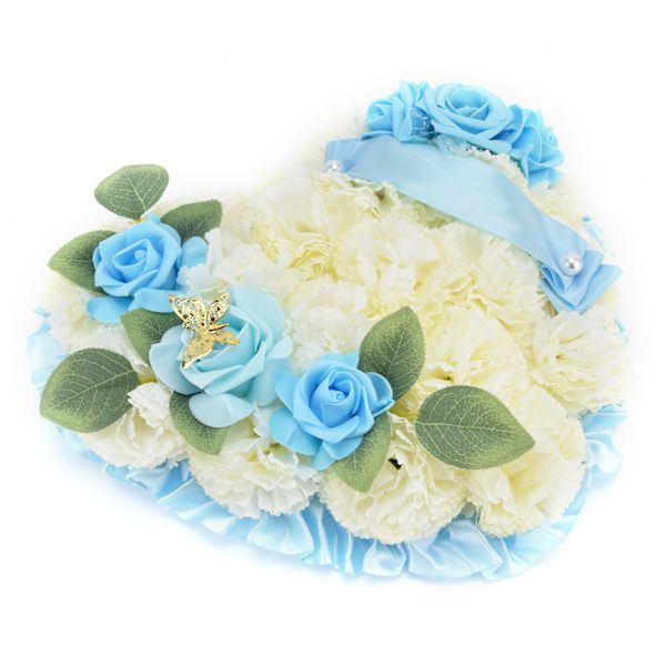 Kunstig hjerteformet krans Bryllupskranser Kunstige blomsterdekorasjon for bryllupseremoni Jubileumsfest