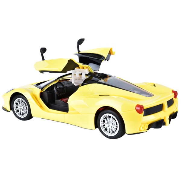 Barnleksaksmodellbil 1:14 Fjärrkontroll Sportbil med lampor (knappfjärrkontroll)