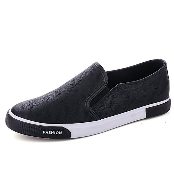 Mænds Loafers Anti-Slip Åndbare Komfortable Casual Slip-On Sko til Daglig Brug Sort 41