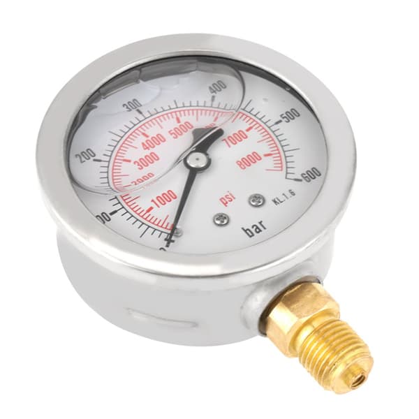 Højpræcisions hydraulisk vandtryksmåler 0-600 bar