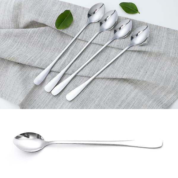 Lange skeer i rustfrit stål, elegante multifunktionelle røreværktøjer til kaffe, te og desserter, 3-delt sæt, spids spids