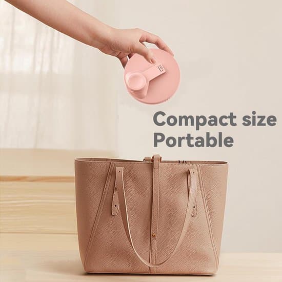 Formula Dispenser, Portable Rotating 4-Compartment Box, Pink