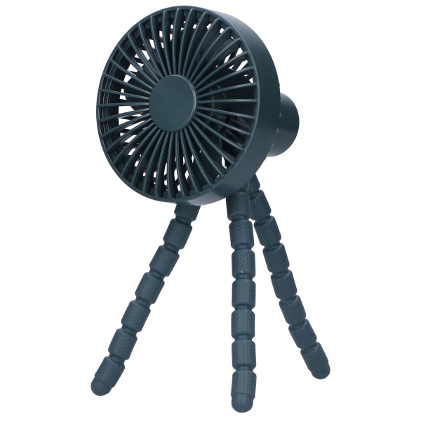 Tripod Fan med Buet Mobiltelefonholder, USB Opladning, Elektrisk Fan til Hjem, Bibliotek, Kontor