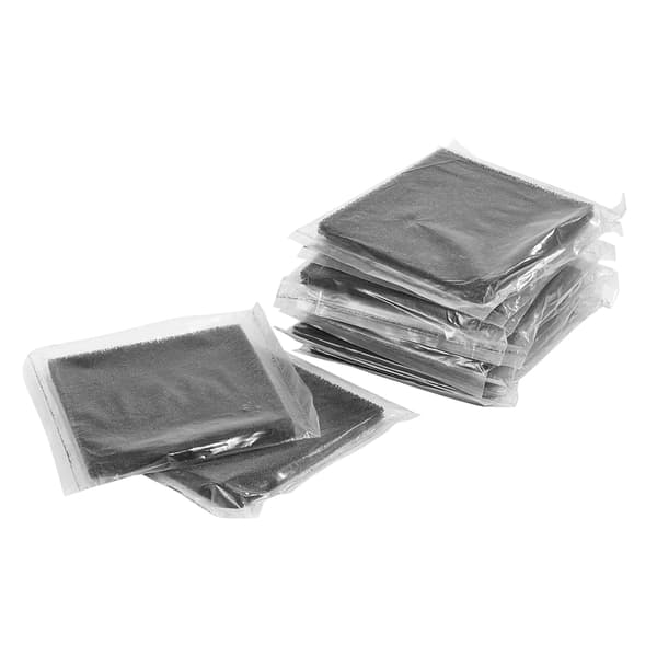 10 stk. aktive kulfiltre 13 cm x 13 cm til lodderøgsabsorber