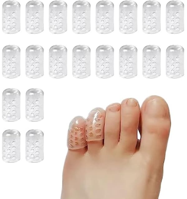 Silicone Toe Protectors | Transparent | Pinky Toe | High Elasticity | Suitable for Walking and Running | 20 Pieces per Pack