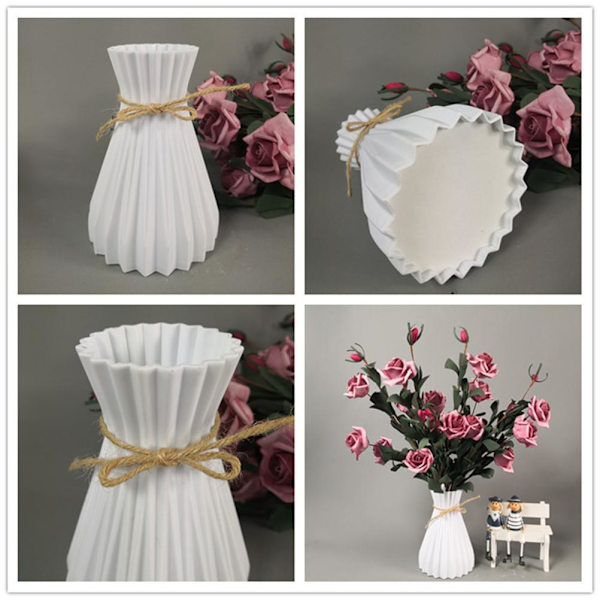 Torkad blomvas för heminredning Plast blomkorg Växtkruka Krukhållare DIY hantverk Present