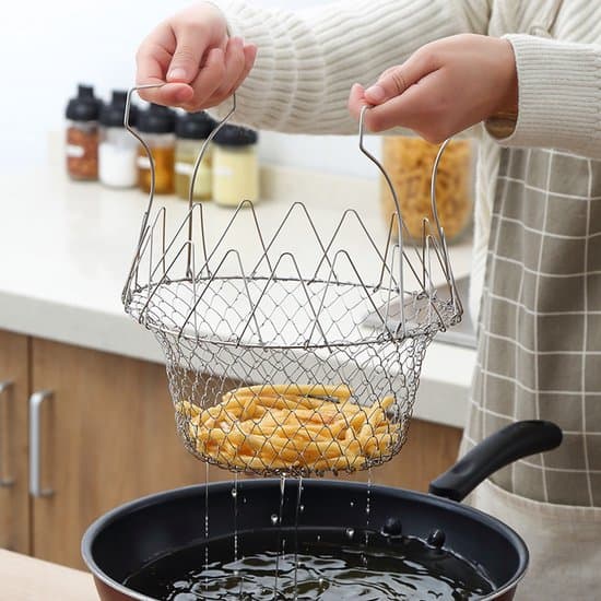 Foldable Fry Basket - Durable and Multifunctional - 1 piece - Stainless Steel