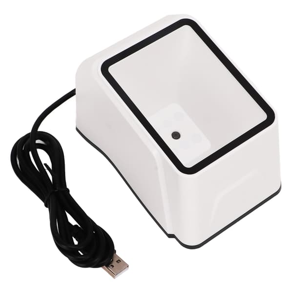 1D 2D Barcode Scanner, Ultra Decoding, Automatic QR Reader for Mobile Payment, White