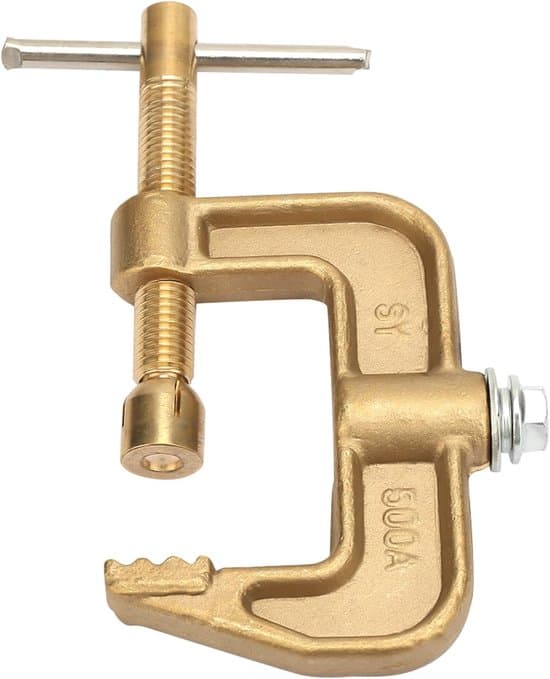 G-shaped Brass Earth Clamp - 500A Splice Connector for Various Applications