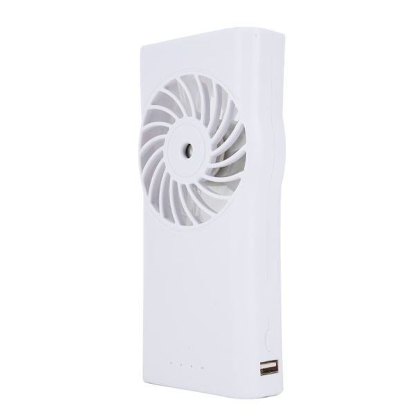 1Pc Portable Mini Spray Cooling Fan USB Rechargeable Adjustable Wind Speed Desktop Fans(White)