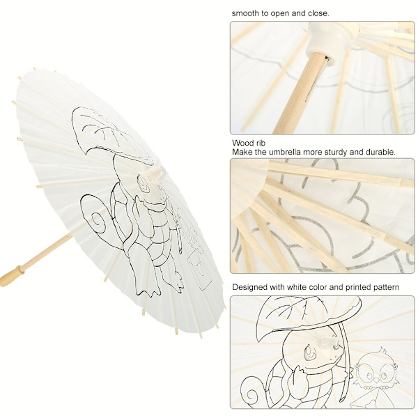 Papir Dekorativ Paraply Parasol Party Loft Dekoration Foto Prop Hånd DIY Maleri (Skildpadde)