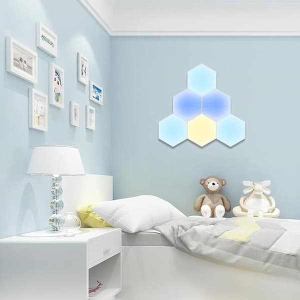 Hexagon Wall Lamp / LED Lamp in 6 Modules - Remote Controlled - 1-Pack 1-Pack