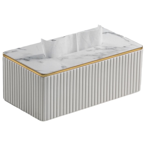 Rektangulär servettlådehållare i PU-läder, för Kleenex, servetter, servettlådeöverdrag rektangel