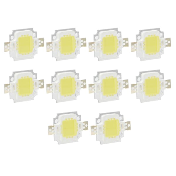 10 pcs COB Light Source 10W / 6500K Integrated LED Chip 12V/700mA for DIY Lamp Accessories Pure White Light