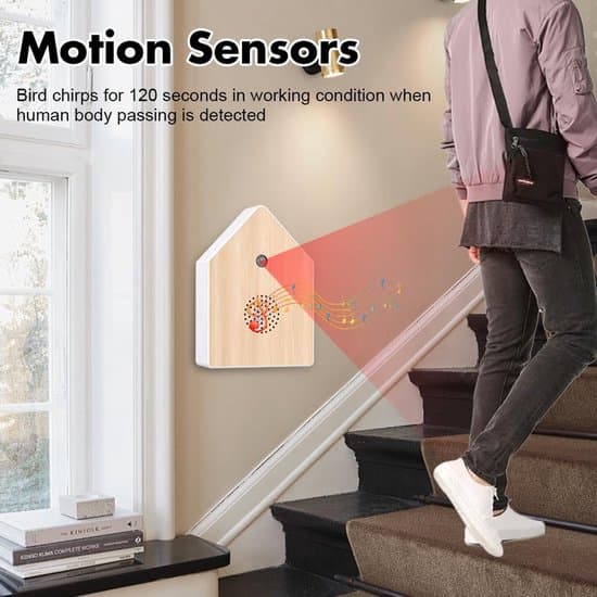 Speaker with Built-in Natural Birdsong and Motion Sensor, Wall-Mountable