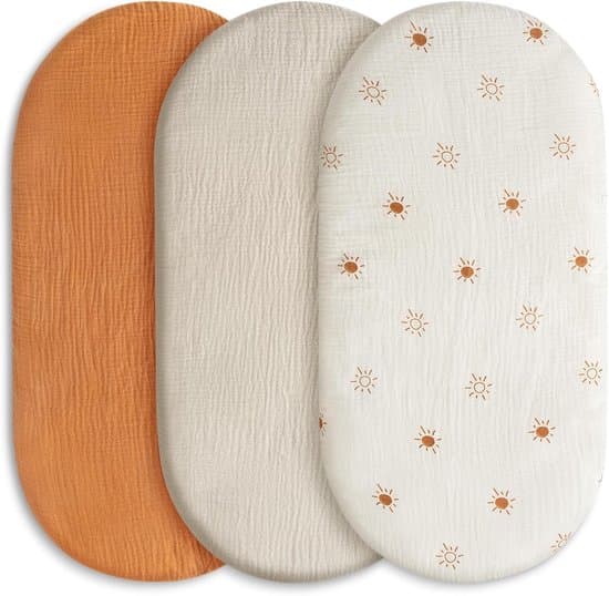 Baby Fitted Sheet/Mattress Protector for Stroller - 3-Piece Set - 80x40 cm - Baby Fitted Sheet/Mattress Protector for Stroller