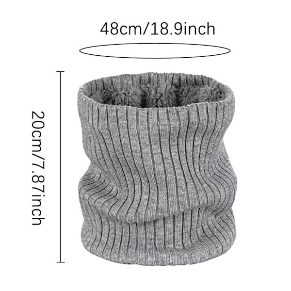 2 st Vinter Halsvärmare Stickad Hals Gaiter Tjock Vindtät Termisk Halsduk Ansiktsmask för Män Kvinnor