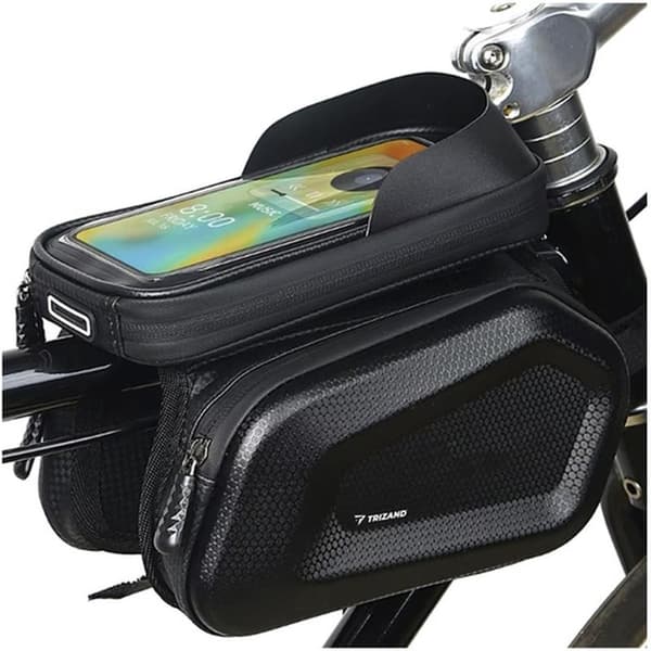 Mobile Phone Holder with Bag for Bicycle - Frame Mounted