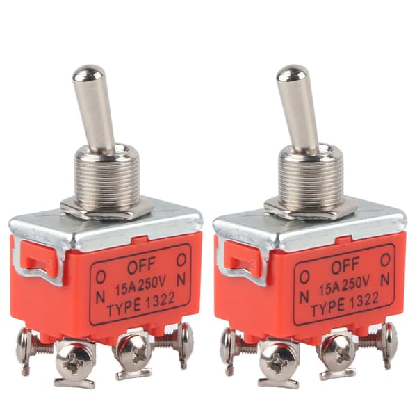 2 stk DC-motorbryter CW CCW Motor 6-polet vippebryter 250V 15A