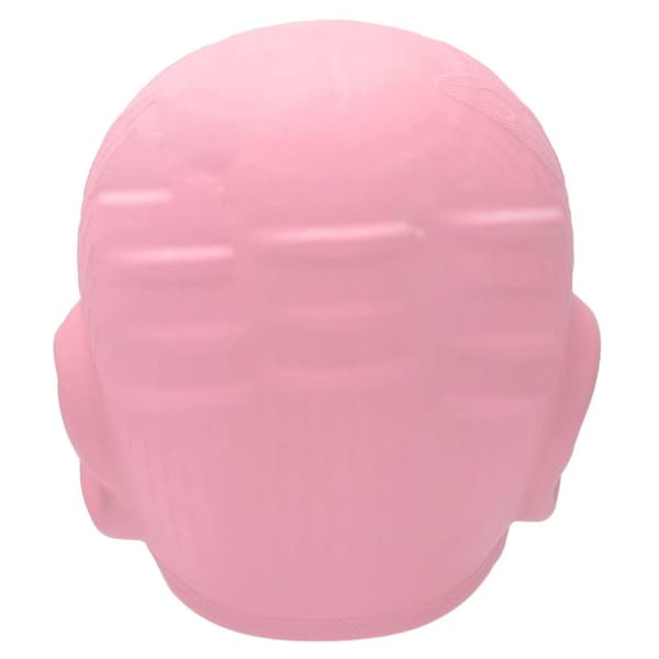 Høy Elastisk 3D Ørebeskyttelse Silikonbadehette for Barn - Rosa (Kort/Langt Hår)