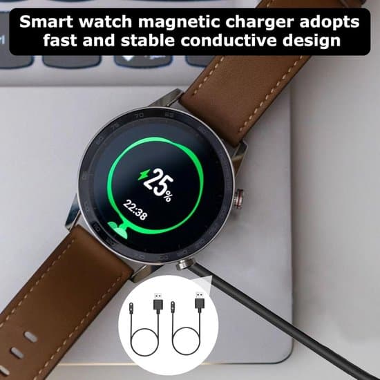 2 stk. universel USB 2-bens magnetisk smartwatch-oplader (2,84 mm, model A+B)