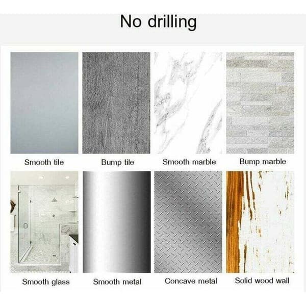 Brusehylde i 304 rustfrit stål – Rustfri – Dobbeltlag – Borefri installation – Dimensioner 30x21x4.5cm – Crezuo