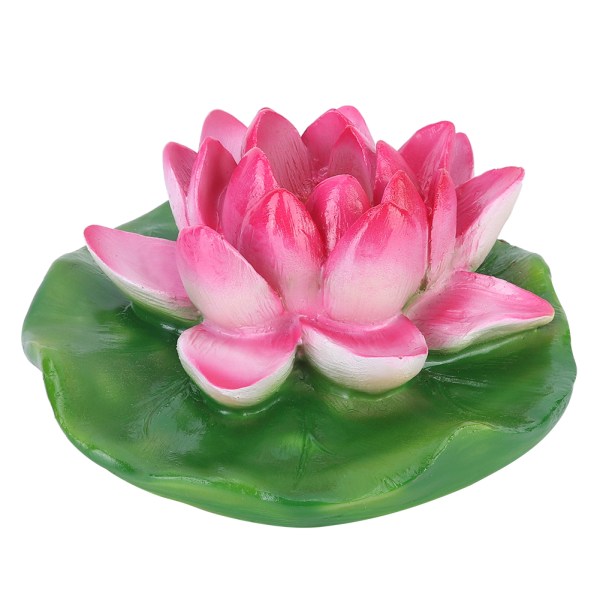 Trädgårdssimulering Flytande harts Lotus Flower Decor för Fiskdamm Vatten Ornament Purple Lotus