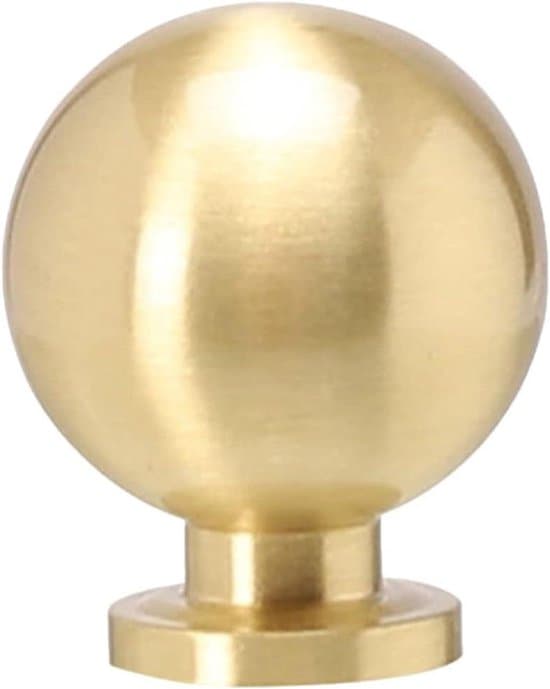 Allecta - Brass Knobs, Round Ball Handles - Kitchen Hardware - Gold Colored