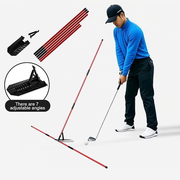 Professional Golf Club Alignment Stick Stand - Golf Swing Plane and Path Practice Aid | Golf Swing Training Aid | Driver Alignment Stick