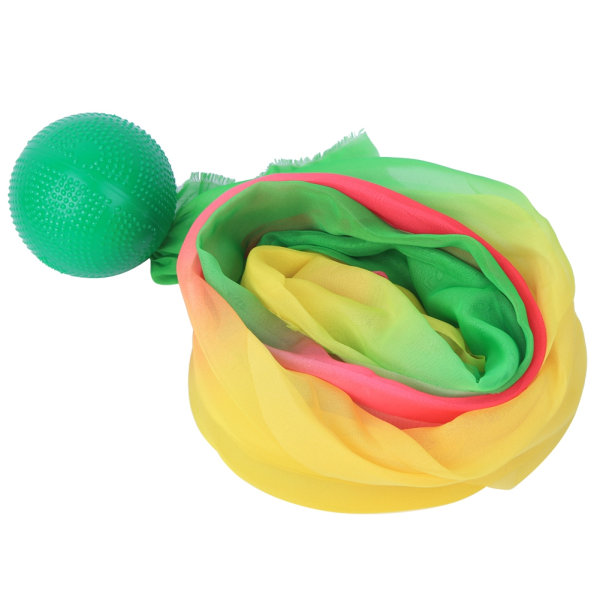 Förläng färgglada garntejp Träning Tai Chi Mjuk styrka Silk Ball Performance Supplies (Green Ball Colorful Garn 1,5M)