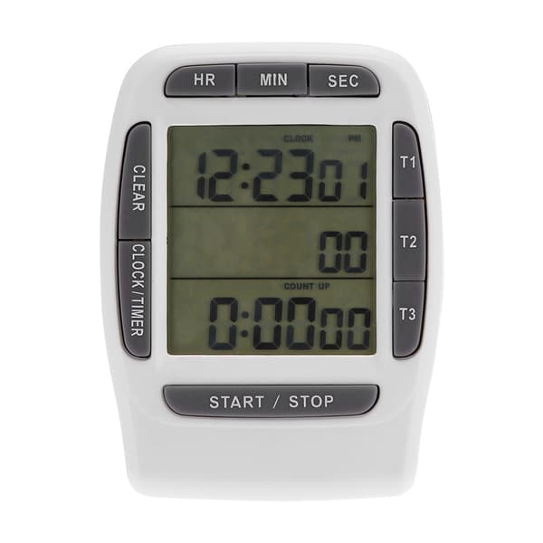 Portable Digital Multi-Channel 3 Channel LCD Timer Accurate Timing Countdown Clock