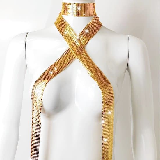 2-piece Silver and Gold Sequin Scarf/Shawl Set