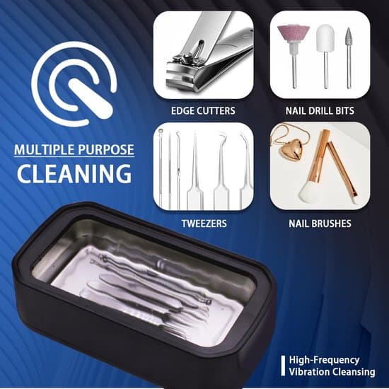 Nail Tool Cleaning Device, Sterilizer with 3 Timer Modes for Nail Drills, Nail Art Brushes, Nail Clippers, 650 ml (22 oz)