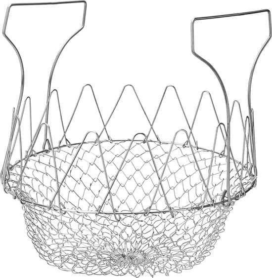 Foldable Fry Basket - Durable and Multifunctional - 1 piece - Stainless Steel
