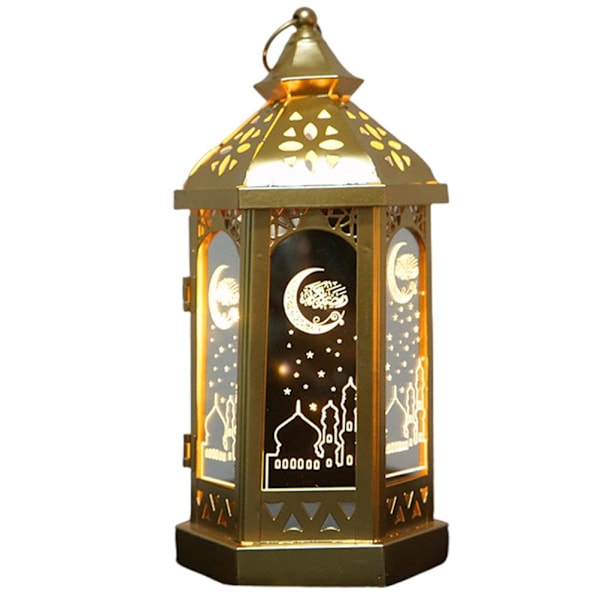 LED Ramadan-lykt Ramadan-dekorasjonslys Utsøkt Ramadan-hengende lys for bursdag Eid Mubarak