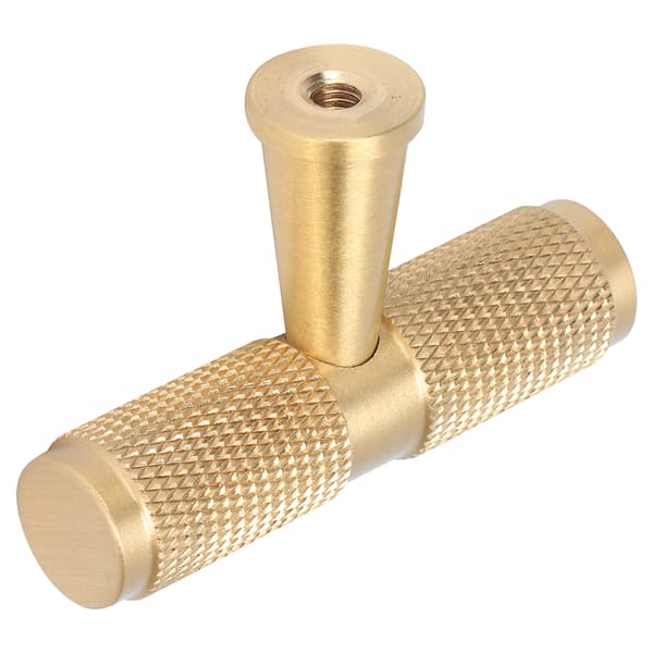 Brushed Brass Knob Modern Minimalist Single Hole Drawer Handle for Wardrobe Door