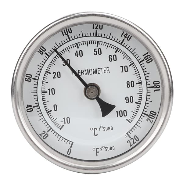 1/2\" NPT Rustfrit Stål Grydetermometer Metalurskive Termometer til Ølbrygning