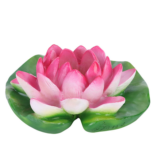 Trädgårdssimulering Flytande Harts Lotusblomma Dekor för Fiskdamm VattenprydnadLila Lotus