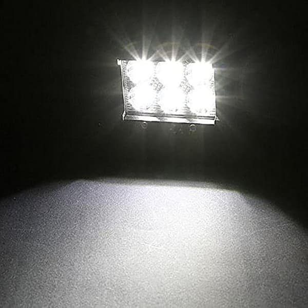 x 18W LED Arbeidslys 1800 Lumen Hvit Flomlys 12V 24V Flomreflektor Arbeidslys