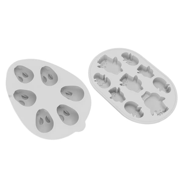 2-pack Easter Bunny and Chick Silicone Mold, Food Grade Non-Stick Chocolate Candy Mold for Cake, Ice, Dessert Decoration