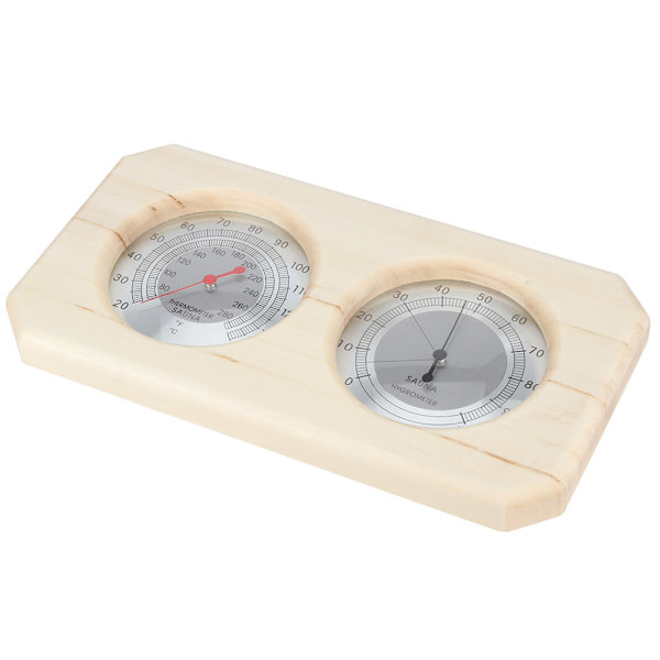 Bärbar 2-i-1 trätermohygrometertermometerhygrometer ångbasturumtillbehör