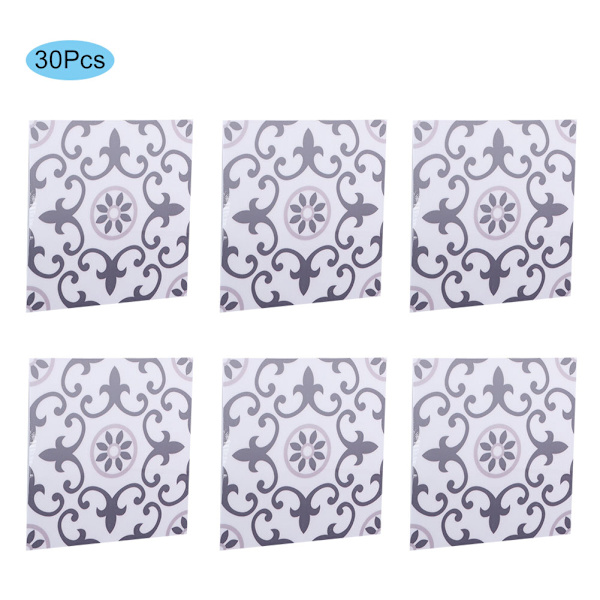 30 kpl setti 10x10cm Keittiön ja kylpyhuoneen vedenpitävä homeenkestävä lattia- ja seinätarra koristeluun