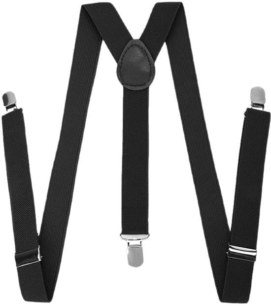 2-pak arbejdsbukseseler - Seler - Voksen - Herre - Sort - 100cm - 3 brede klemmer - 25mm brede