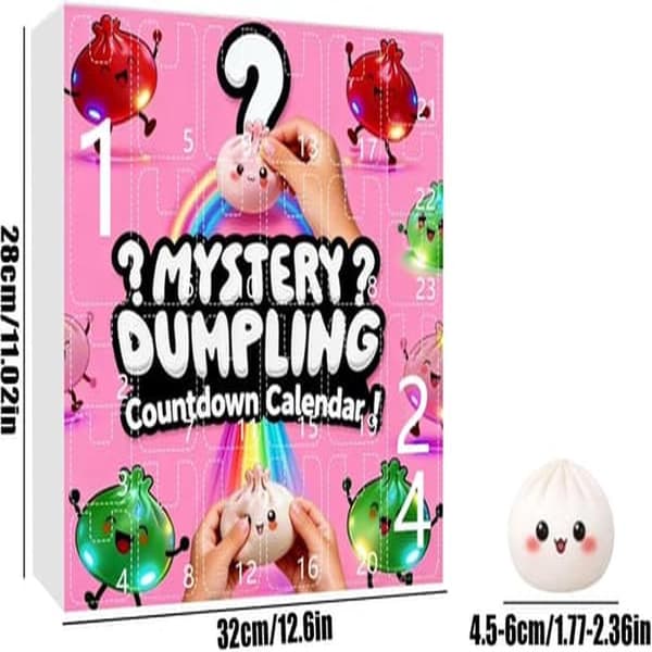 Squishy Dumpling Mystery Julekalender Dumpling Squishies Mystery Box med 24 ST/8 ST tilfældige overraskelses-Squishies til angstlindring Hånd