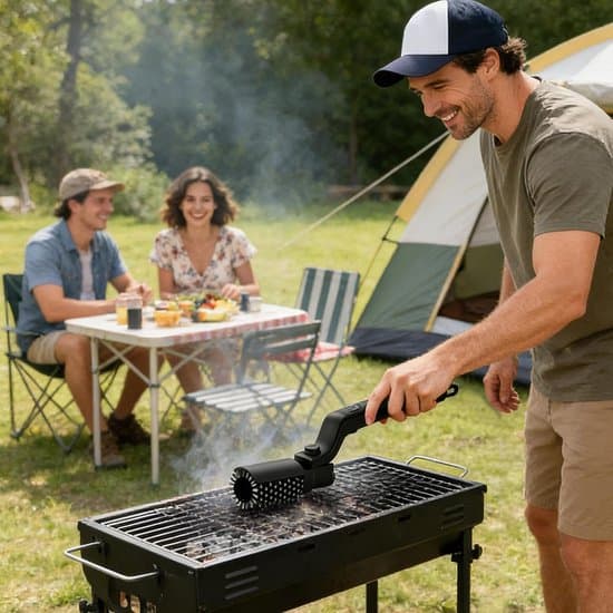Roterande grillborste - 30 cm