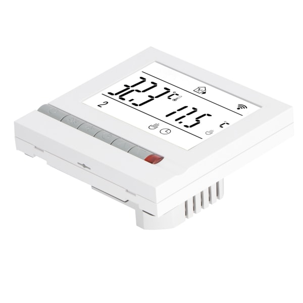 Hvit Elektrisk Oppvarmingstermostat LCD-knapp APP Stemmestyrt Temperaturregulator 95‑240V