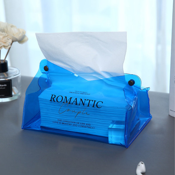 Vævæskeskrin Cover, Transparent Vævæskeskrin Holder PVC Vævæskeskrin Cover til Hjem, Bordplade, Badeværelse, Bil, Kontor